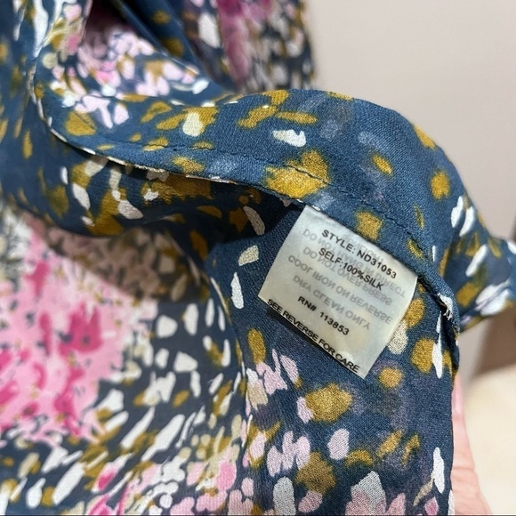 Pure Sugar 100% Silk Gray & Pink Kimono Wrap w/ Sleeves Open Front Sz XS - Picture 10 of 10